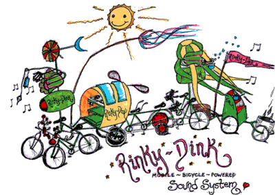 Rinky-Dink - mobile, bicycle powered sound system!!!